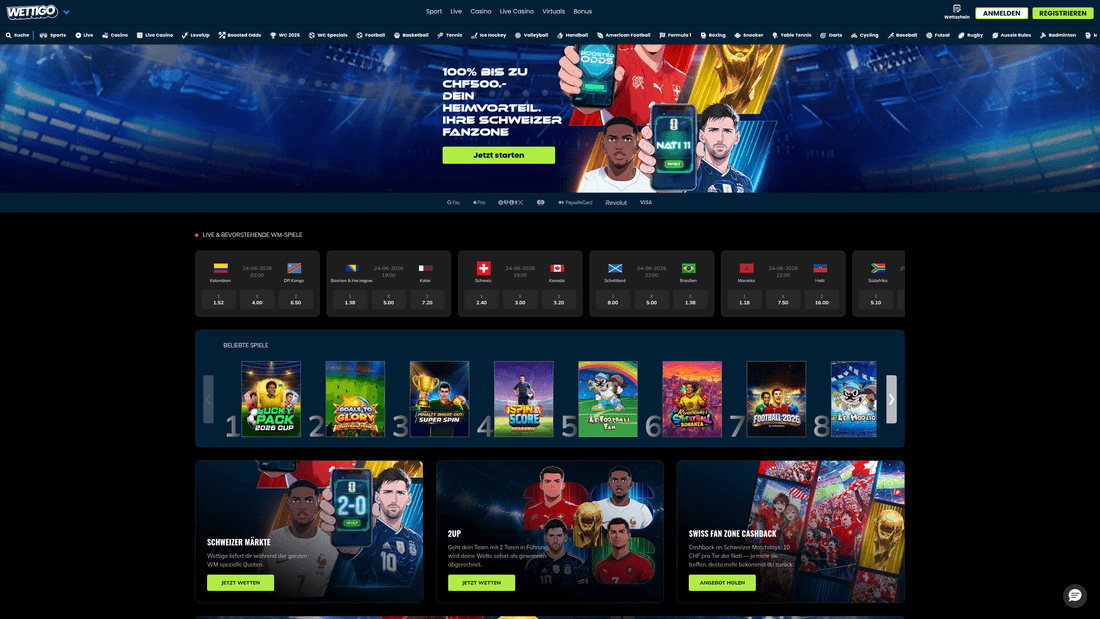 Wettigo Sportwetten – Webseite