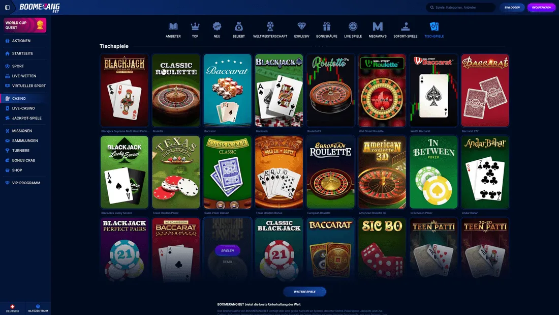 Baccarat im Online Casino