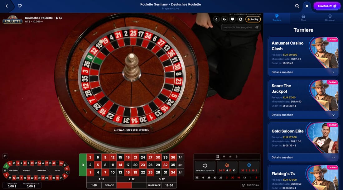 Roulette im Online Casino — eigene Aufnahme