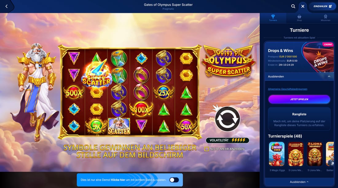 online-slots im Online Casino — eigene Aufnahme