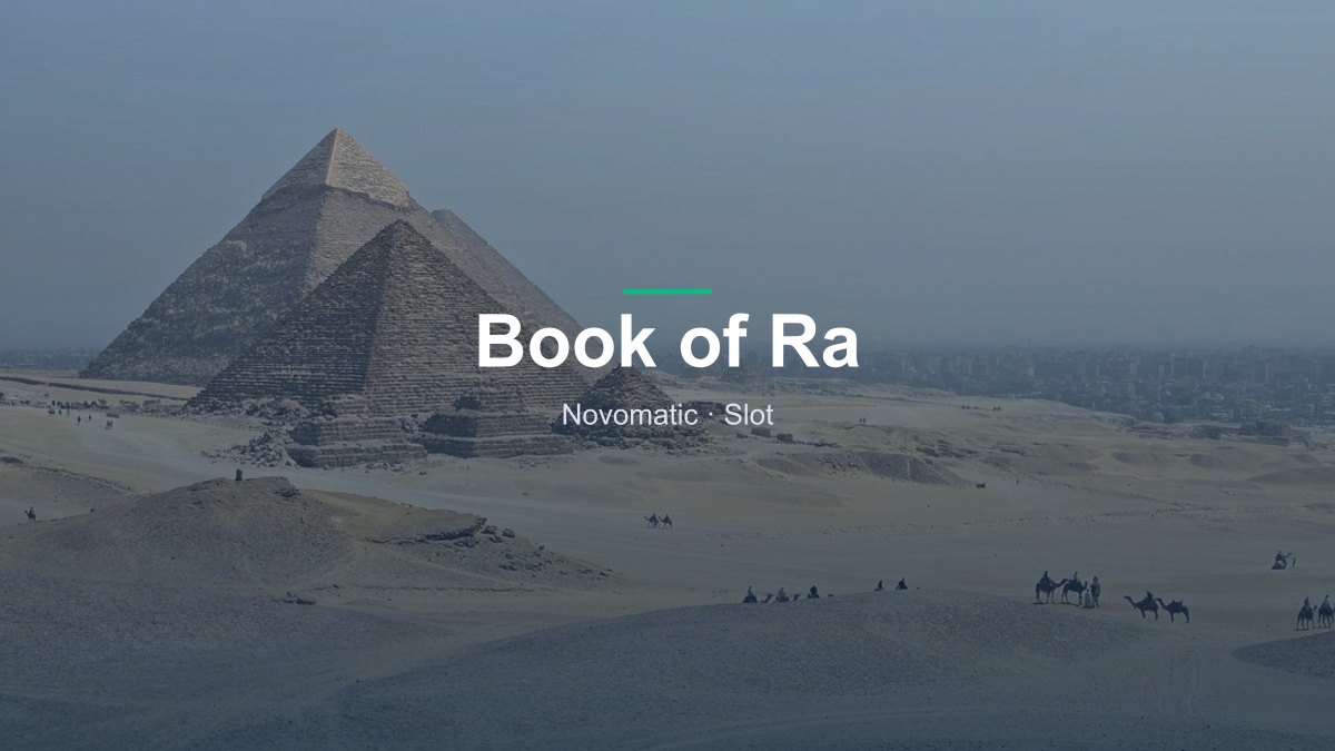 Book of Ra von Novomatic im Online Casino