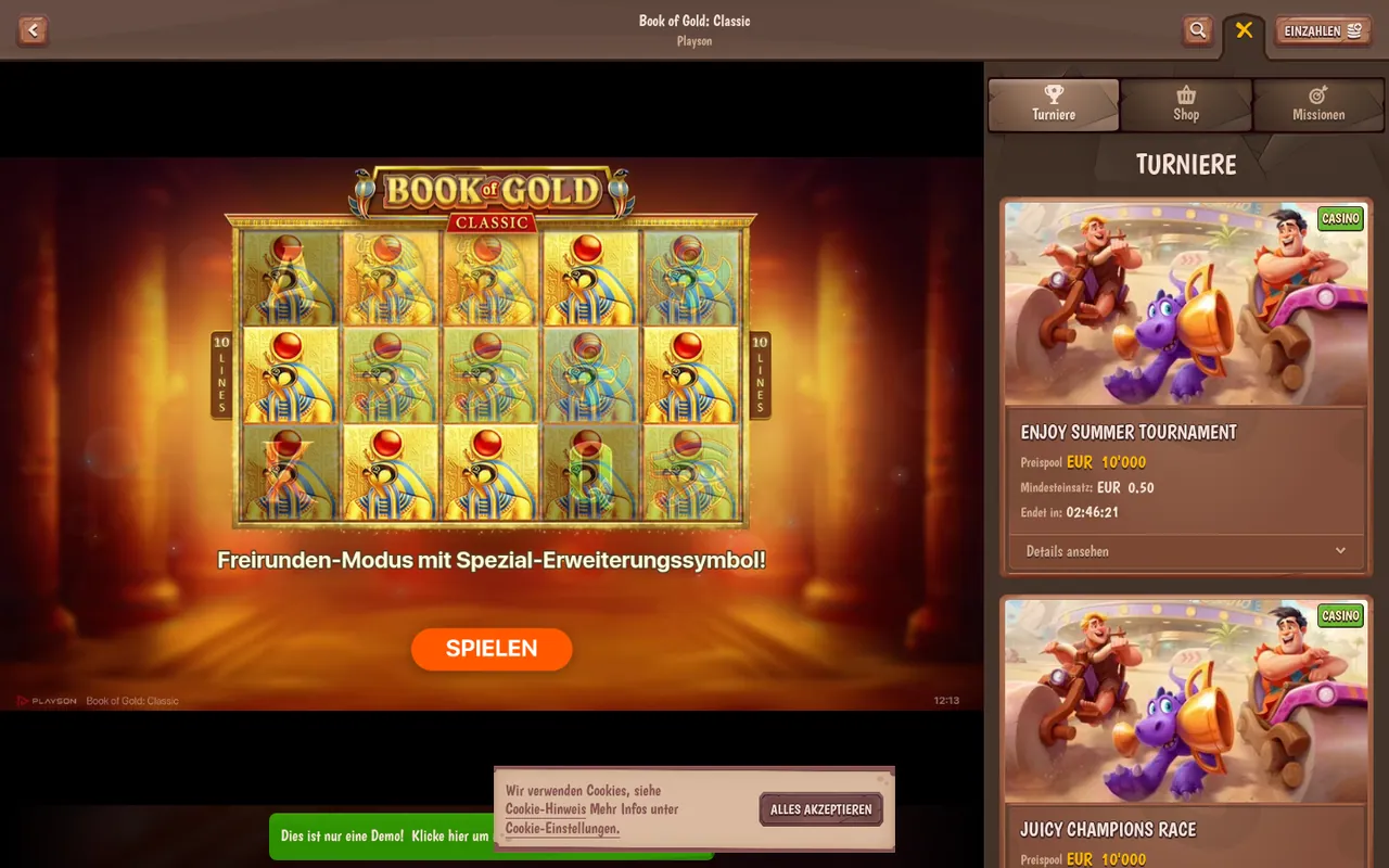 Book of Gold: Classic — Spielrunde