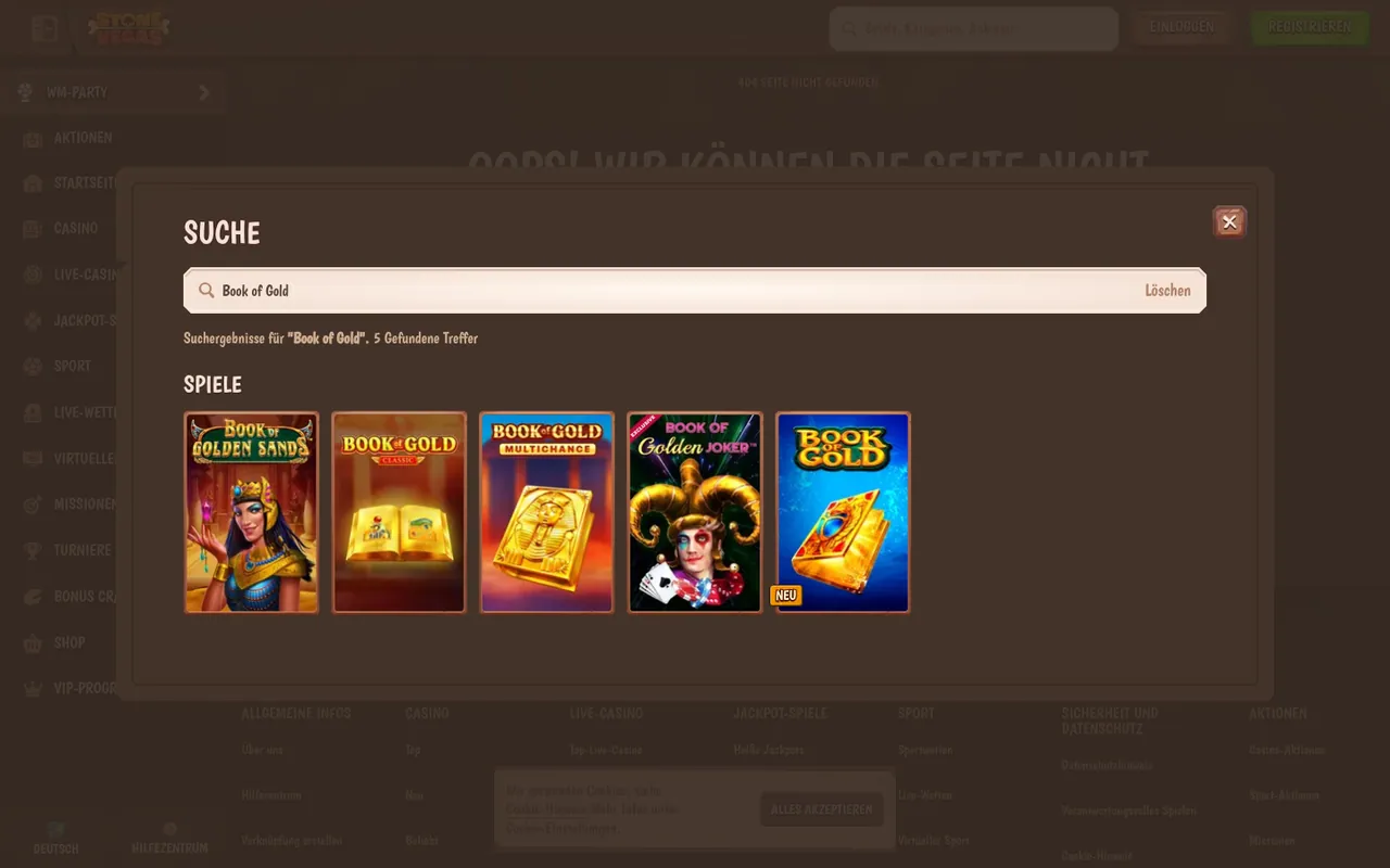 Book of Gold: Classic — Casino-Lobby