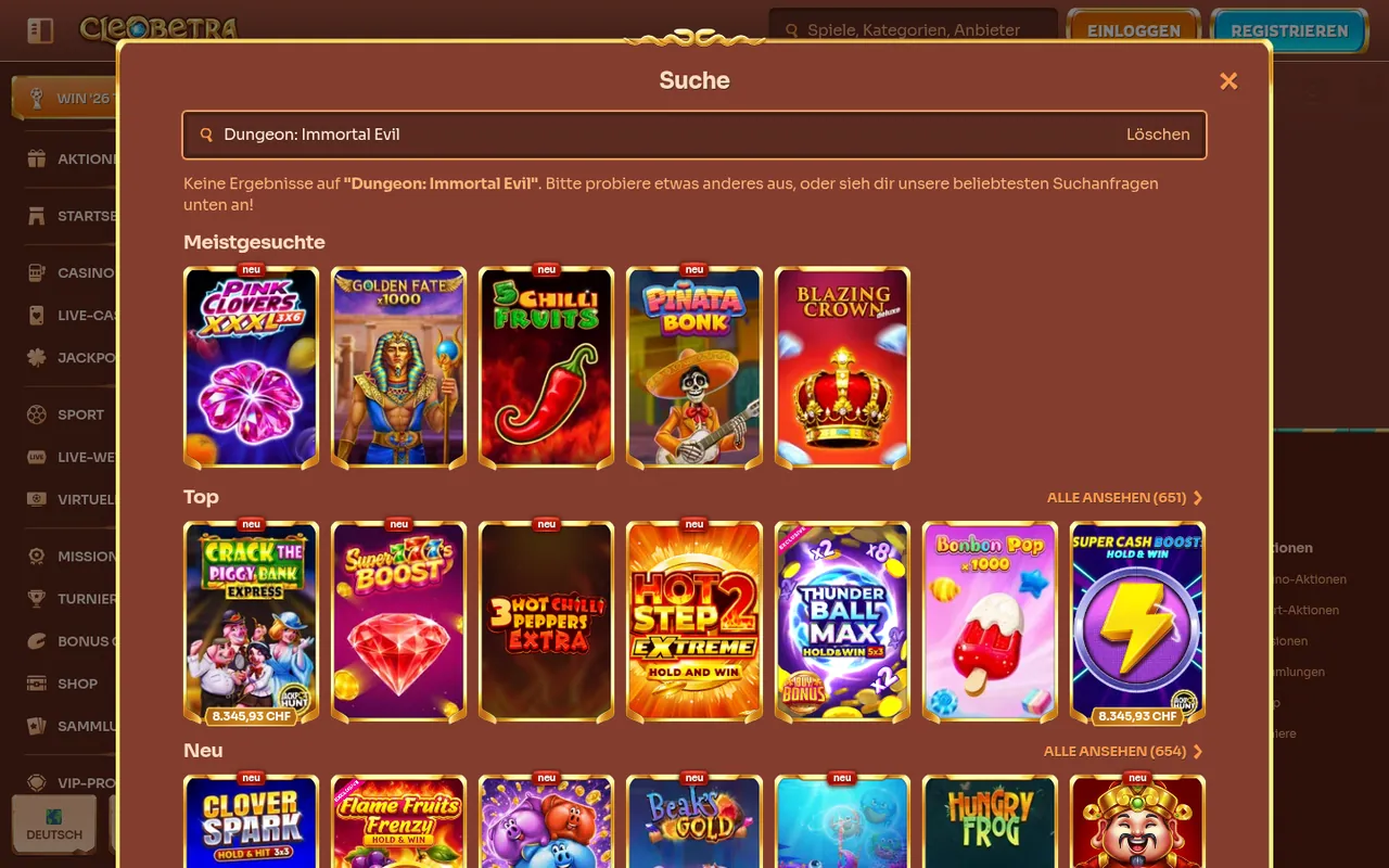 Dungeon: Immortal Evil — Casino-Lobby