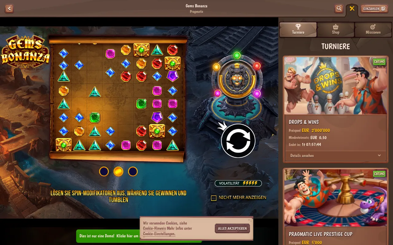 Gems Bonanza — Spielrunde