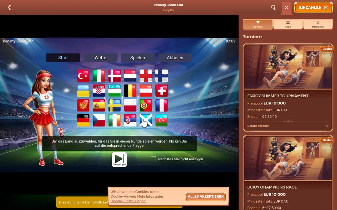 Penalty Shoot-out — Spielrunde