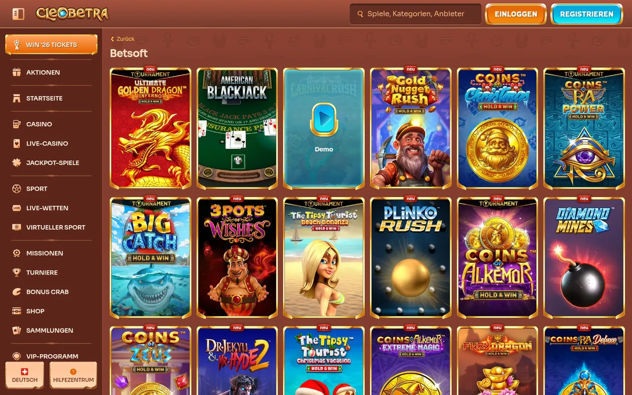 Betsoft Slots & Spiele-Spiele im Casino-Lobby