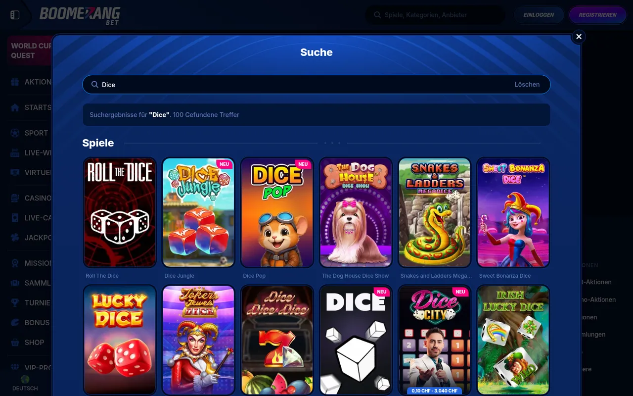 Dice — Casino-Lobby