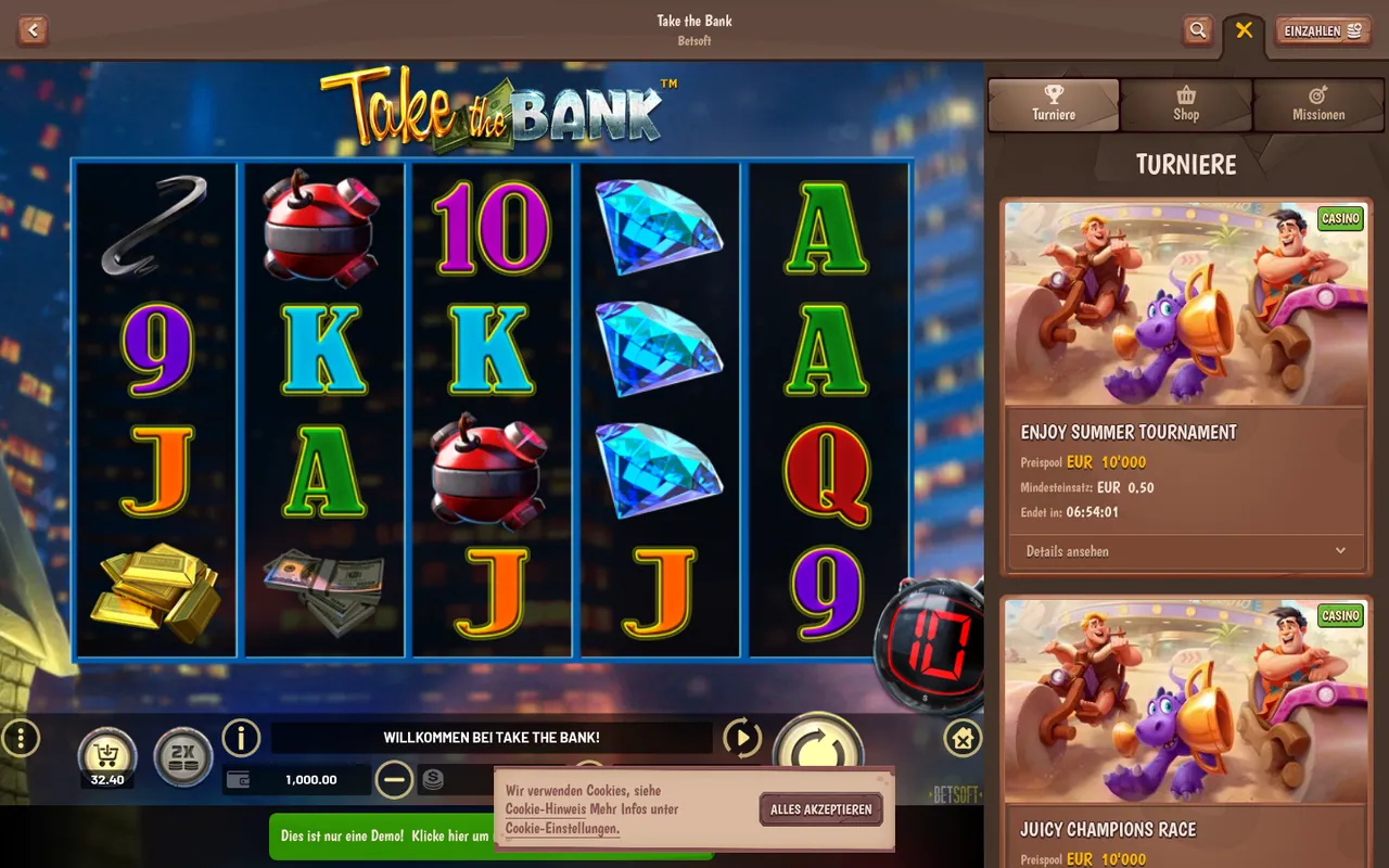 Take the Bank — Spielrunde