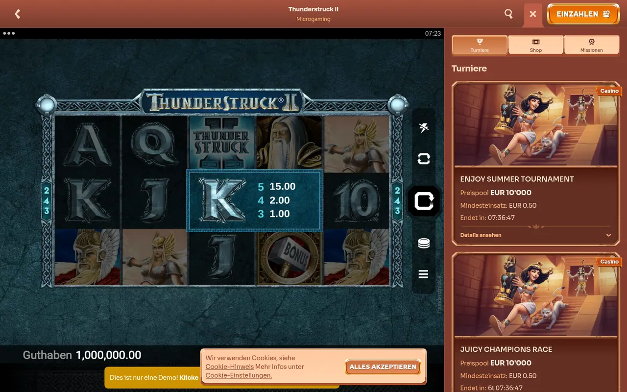 Thunderstruck II — Spielrunde