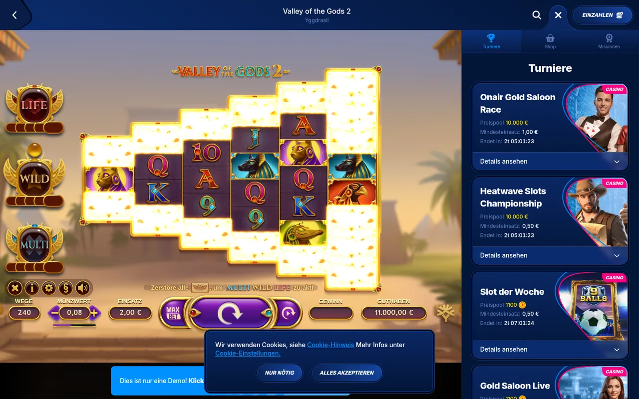 Valley of the Gods 2 Yggdrasil — Spielrunde