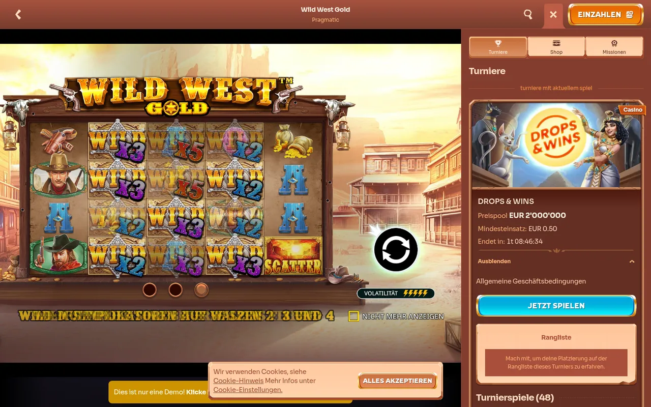 Wild West Gold — Spielrunde