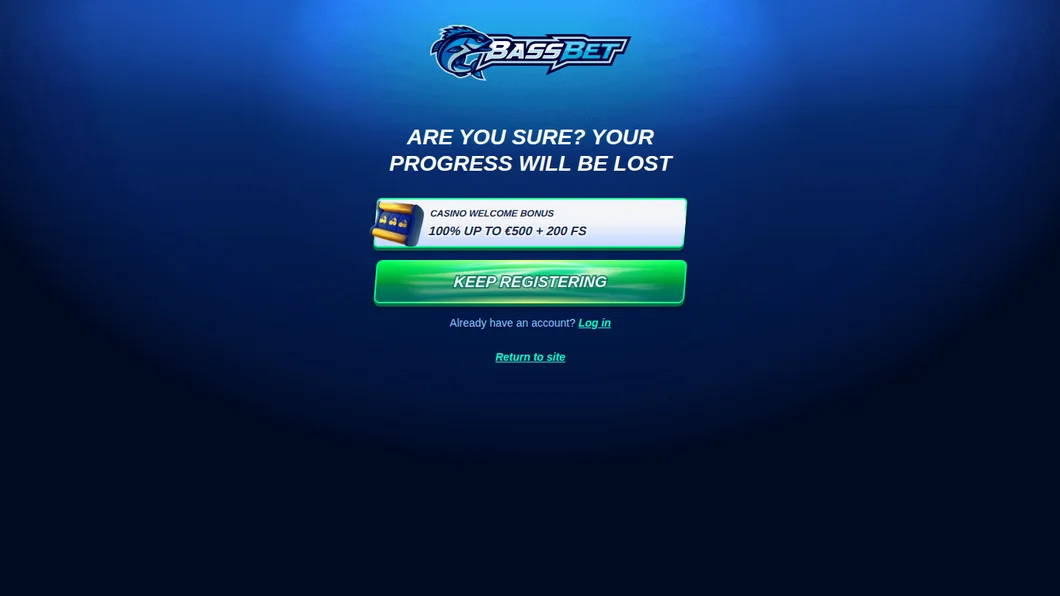 Bassbet Registrierung mit Casino-Willkommensbonus 100 Prozent bis 500 Euro und 200 Freispielen