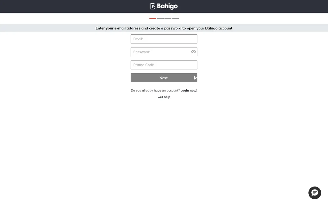 Bahigo Registrierung