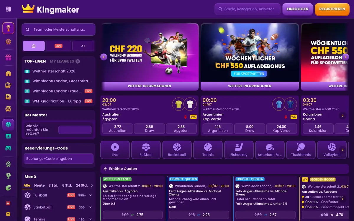 Kingmaker Sportwetten