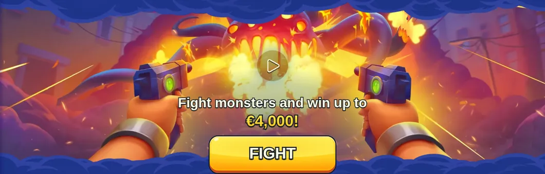 Pistolo Go Hunt Banner: Monster bekämpfen und bis zu 4000 Euro gewinnen
