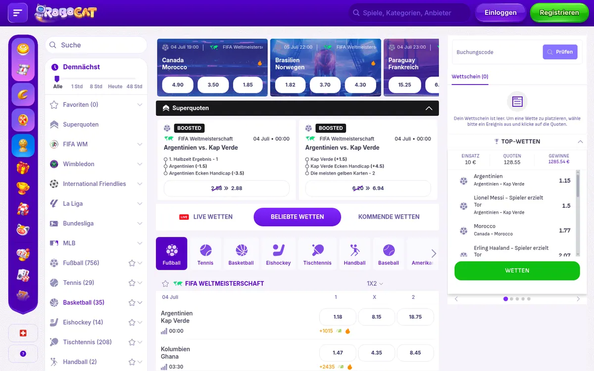 Robocat Sportwetten