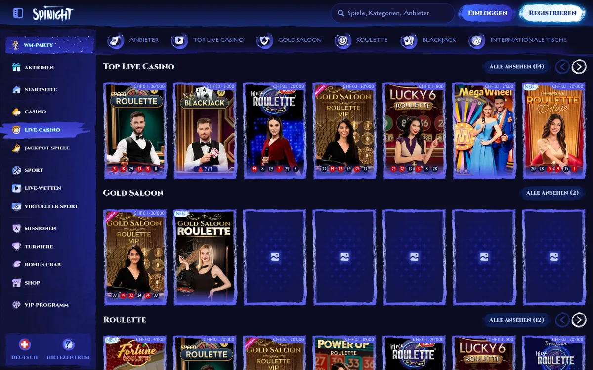 Spinight Live-Casino