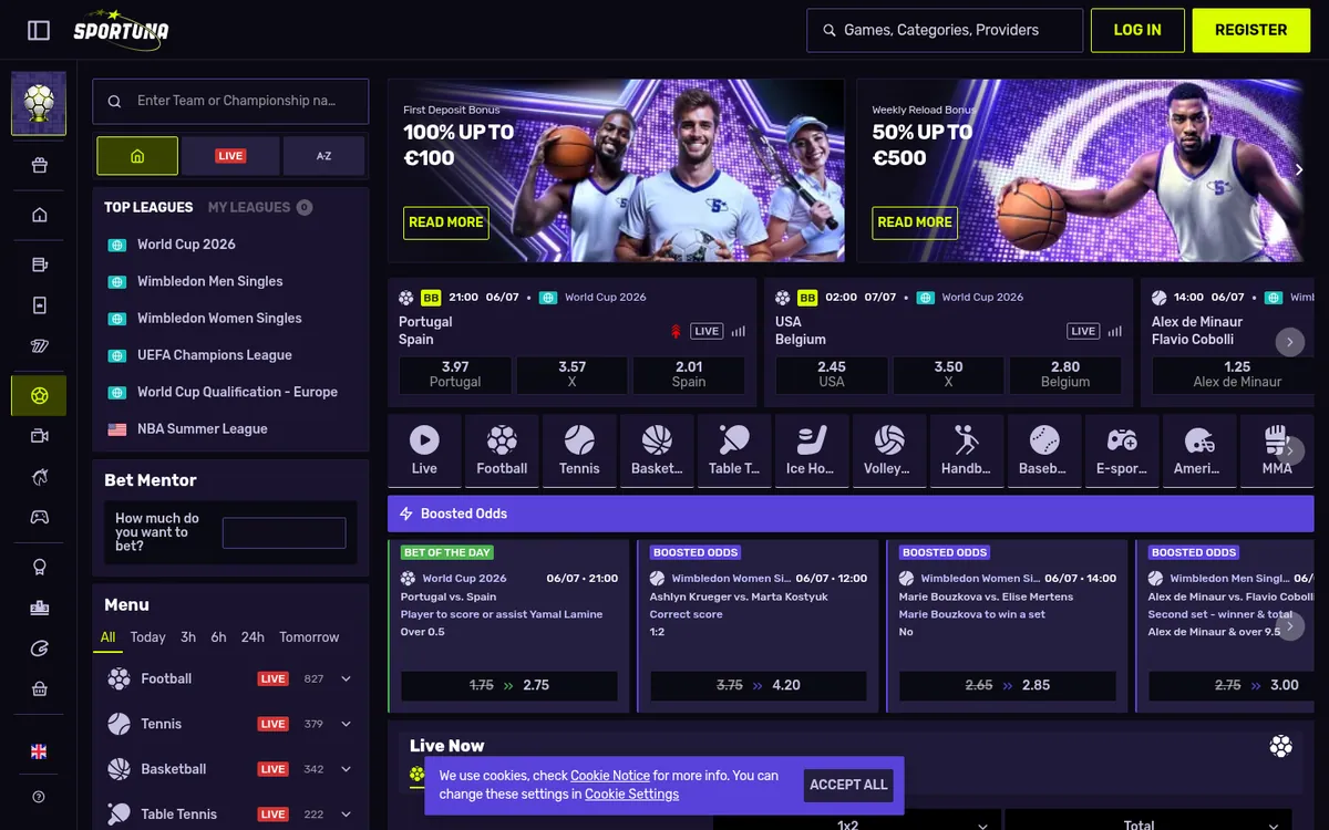 Sportuna Sportwetten