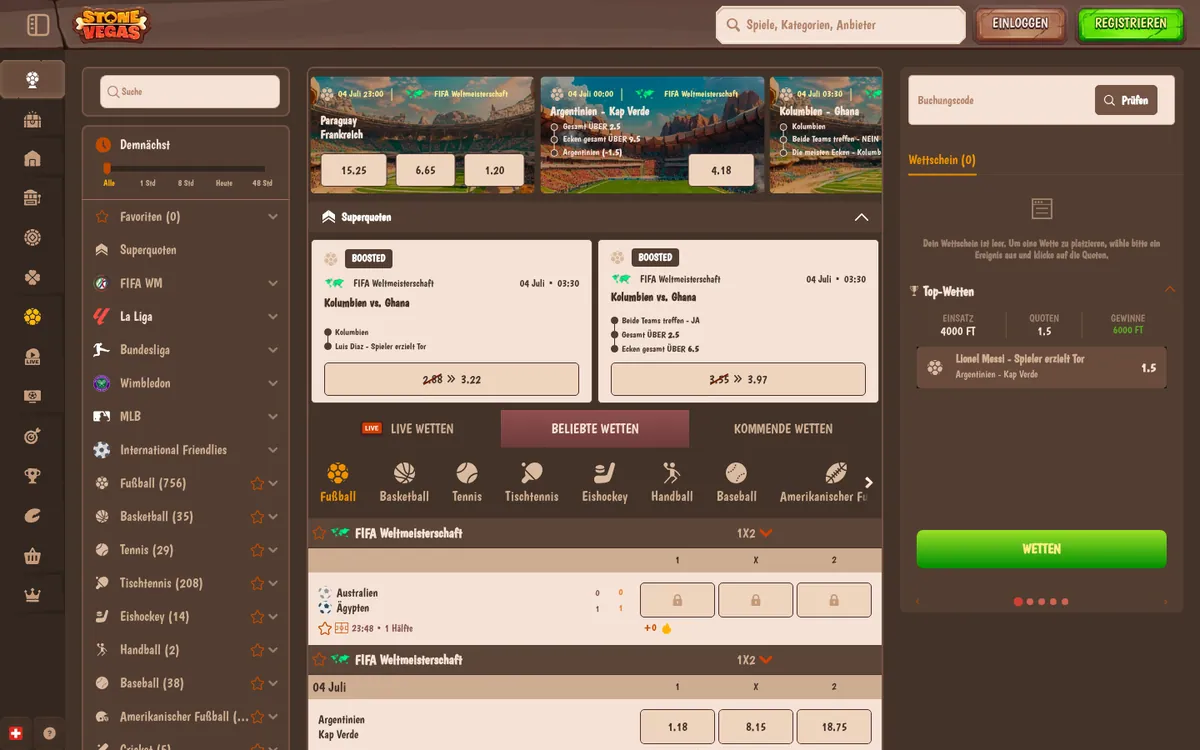 StoneVegas Sportwetten